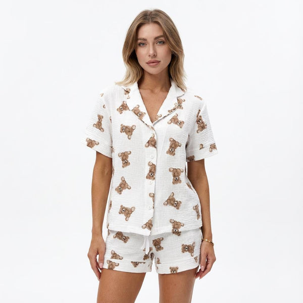 Muslin Pajama Teddy Bear