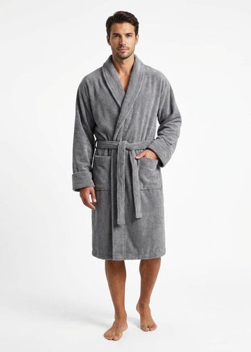 Cotton Grey Bathrobe
