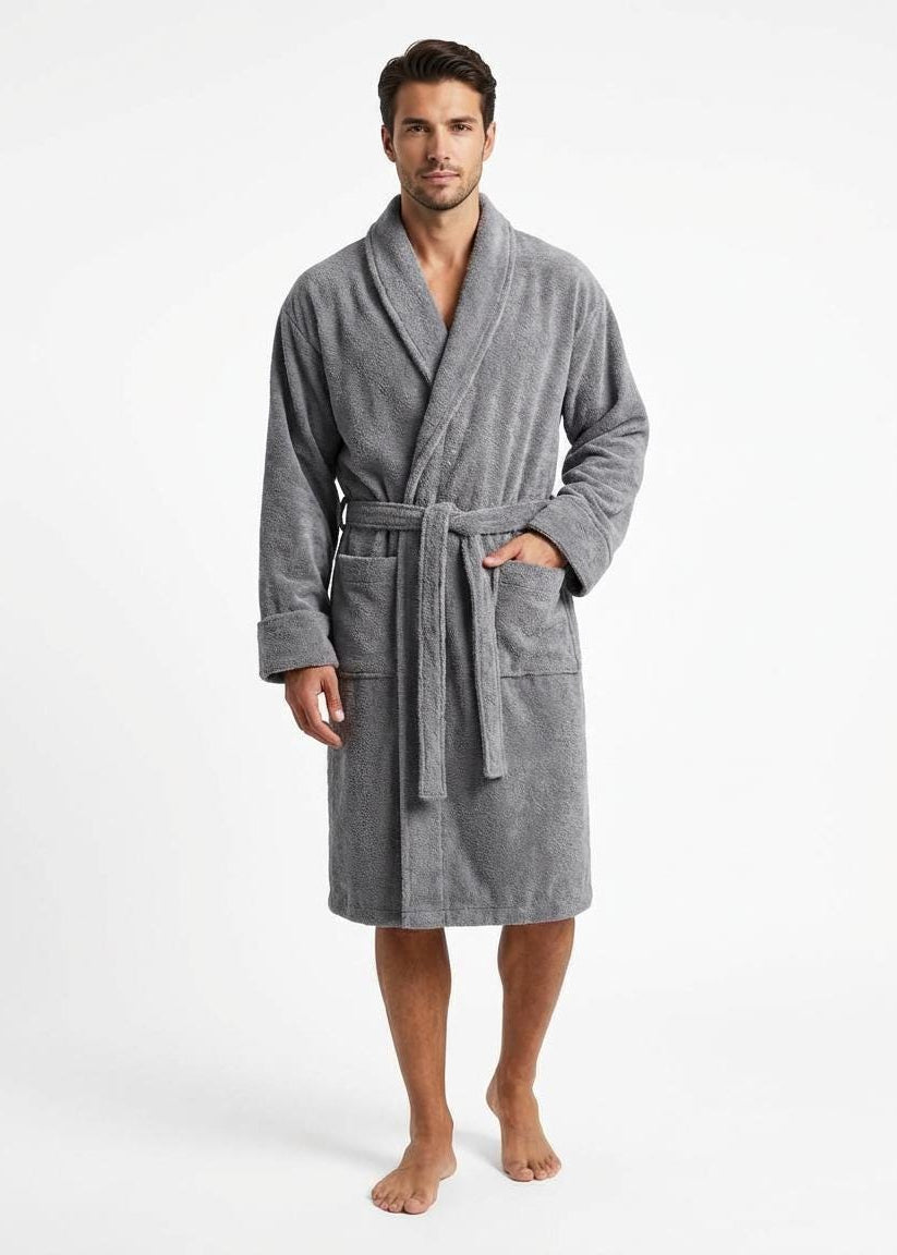 Cotton Grey Bathrobe
