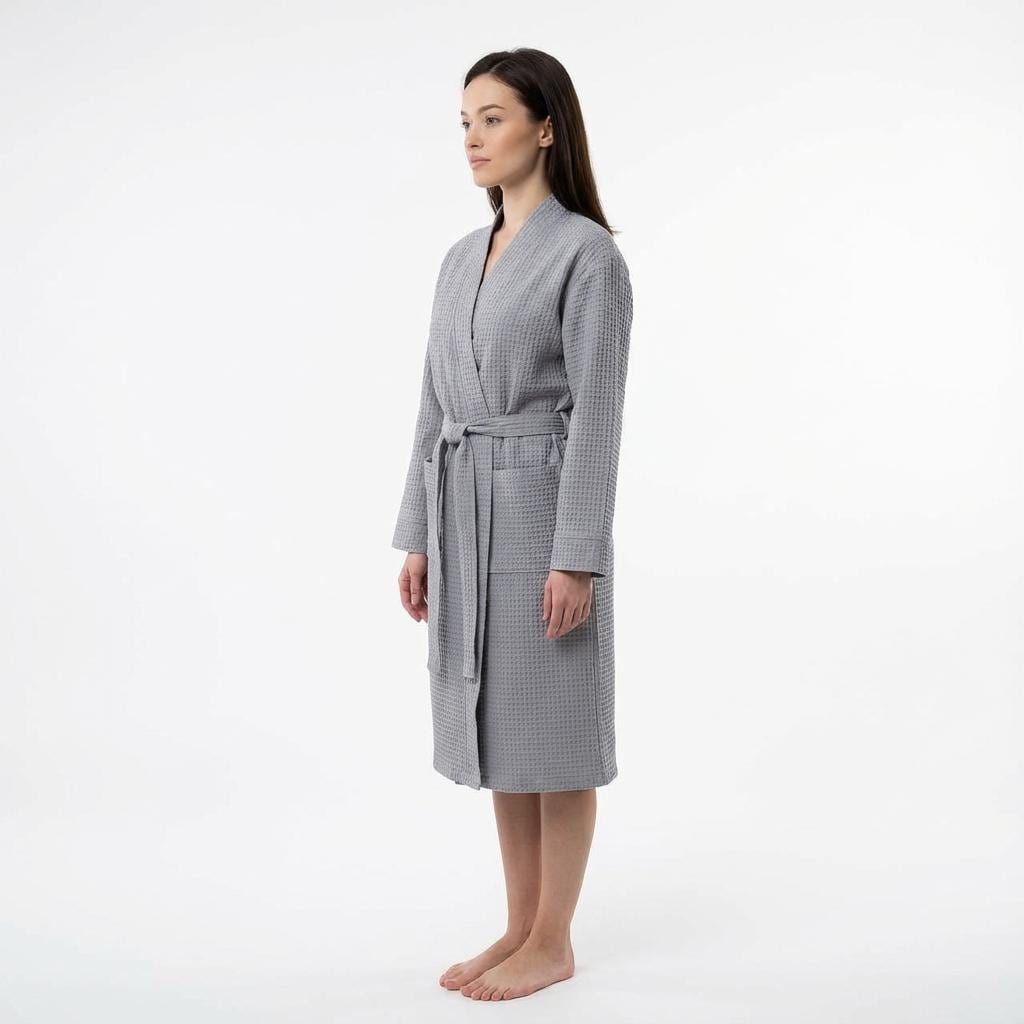Women Cotton Bathrobe for Home, Spa & Sauna