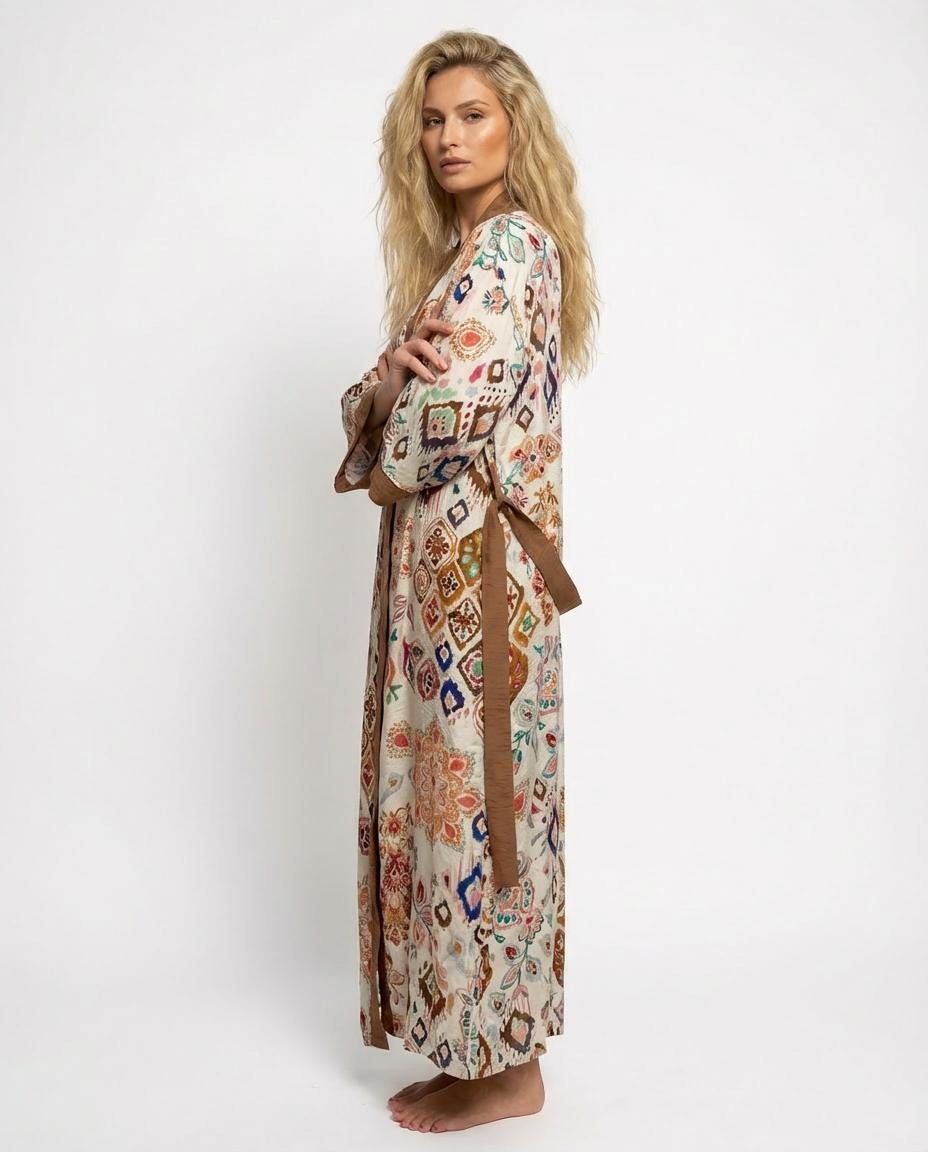 Long Women’s Boho Kimono