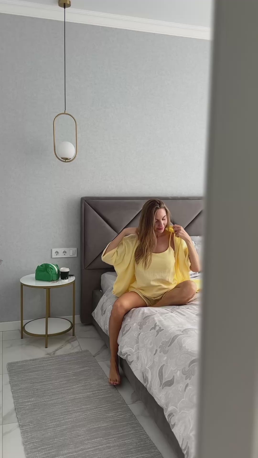 Amalfi Lemon Muslin Pajama and Robe Set